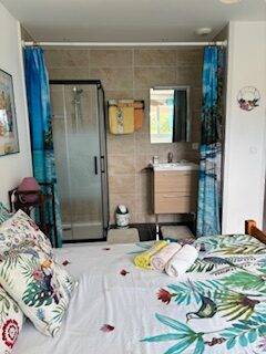 chambre antille partie douche